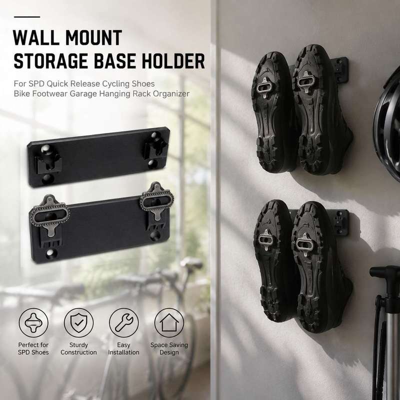 Cycling Gear Organizer Wall - Dudukan Penyimpanan Dinding Untuk Sepatu Sepeda