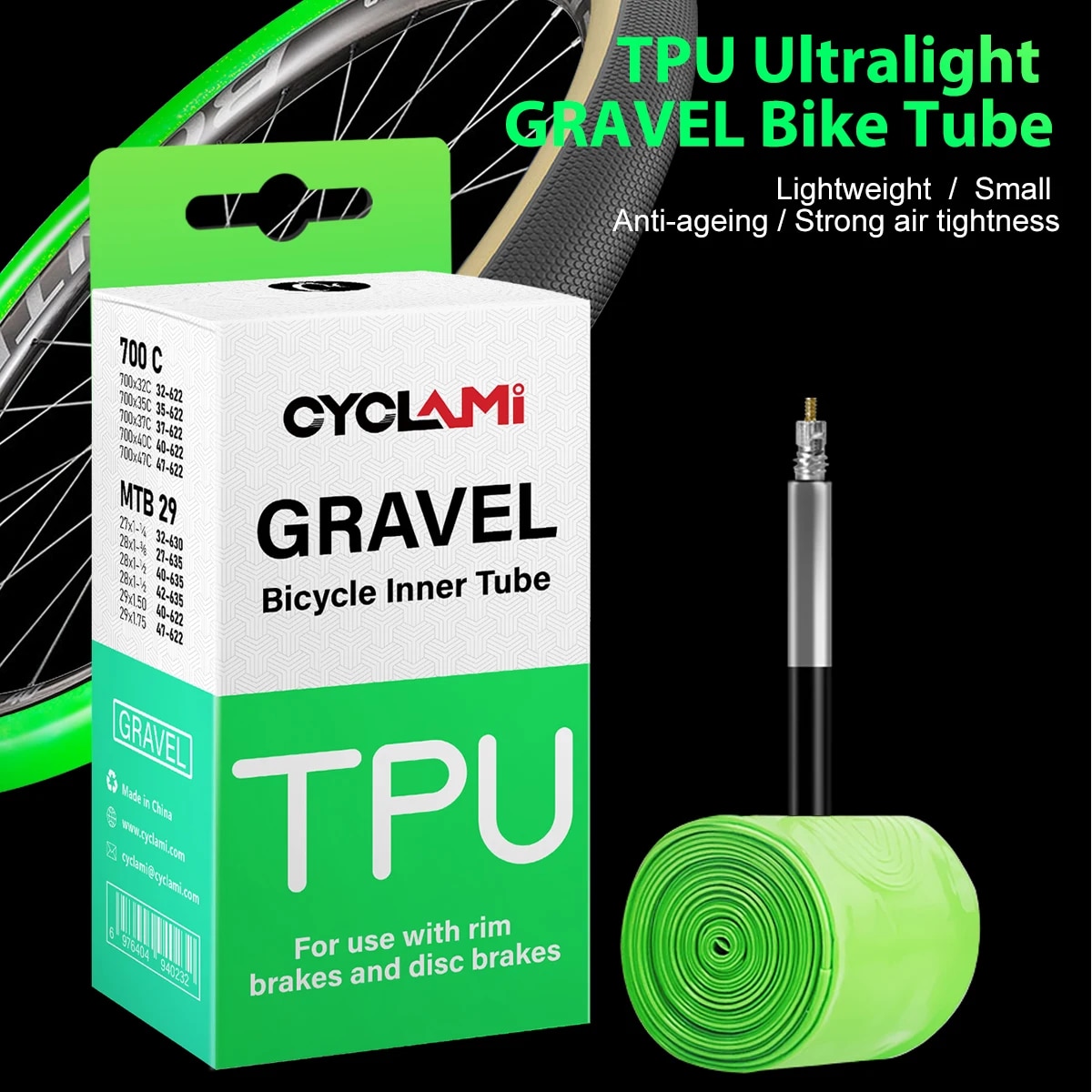 Gravel Bike Tires - CYCLAMI ban dalam sepeda MTB 29