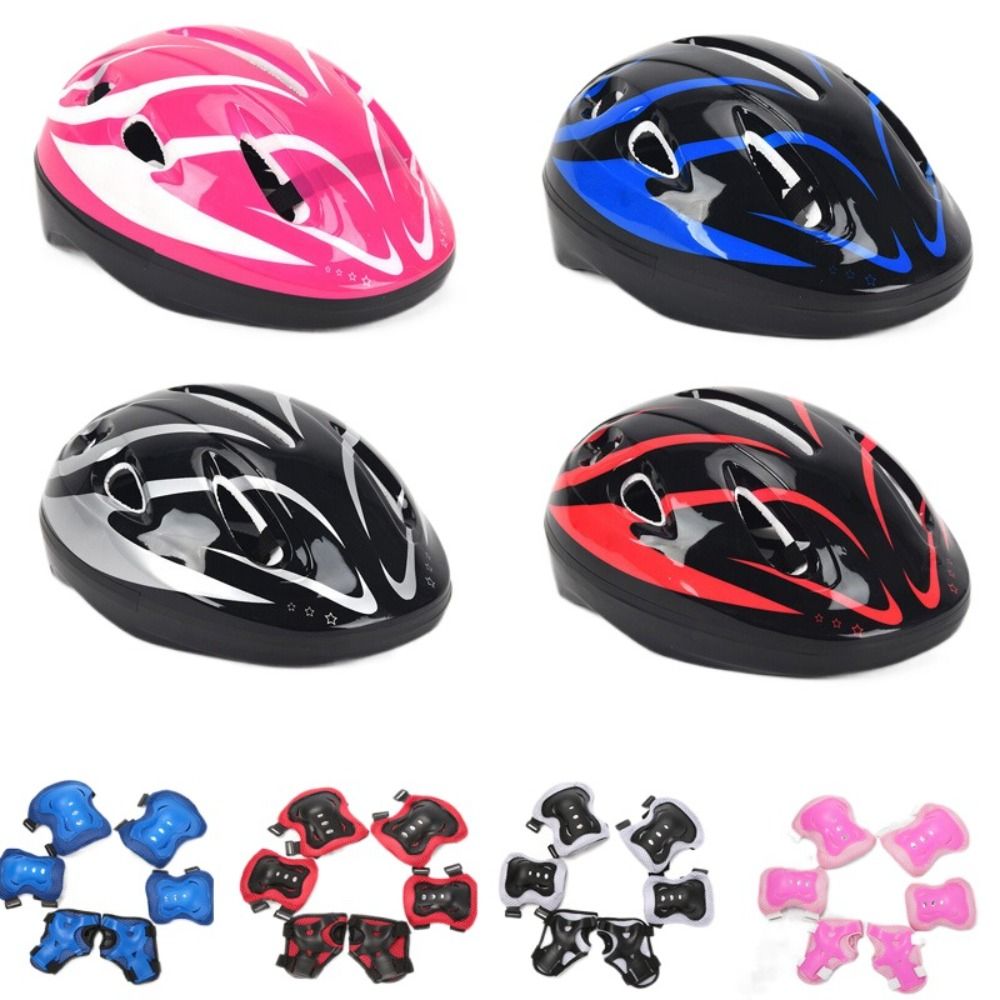 Cycling Protective Gear Kids - Helm anak-anak, bantalan siku lutut, Pelindung