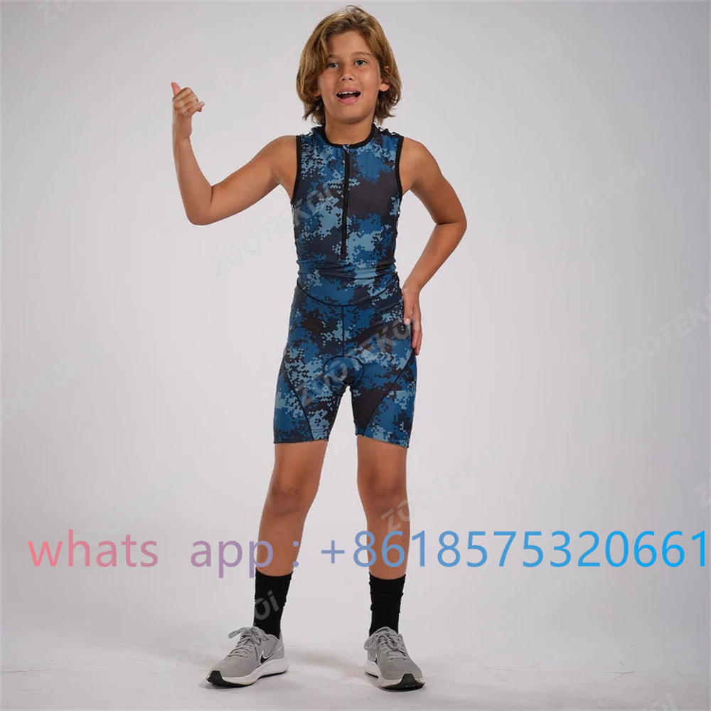 Cycling Protective Gear Kids - Zootekoi Jumpsuit Tanpa Lengan Triathlon Universal