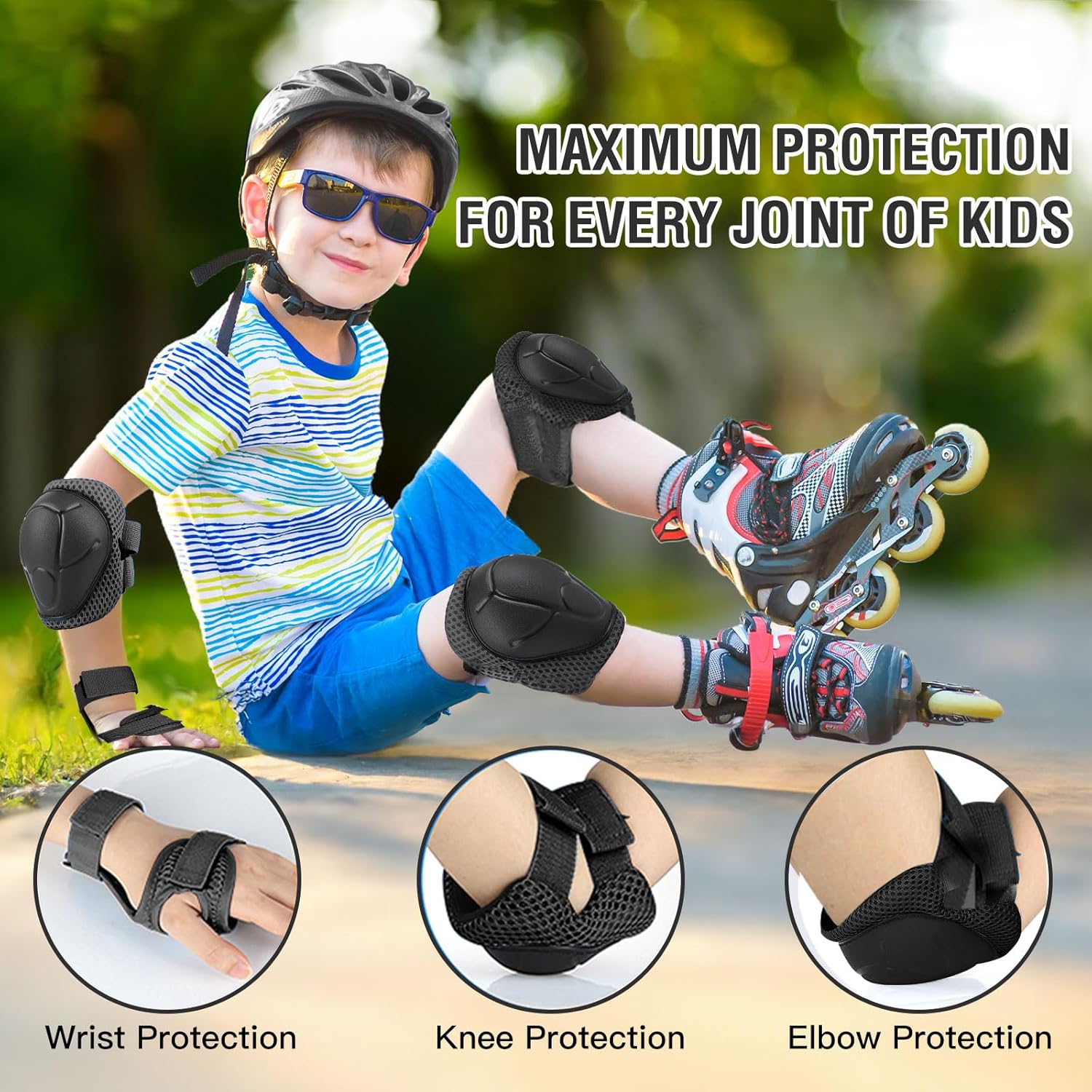 6 Buah Set Perlengkapan Pelind - Cycling Protective Gear Kids ulasan dan harga