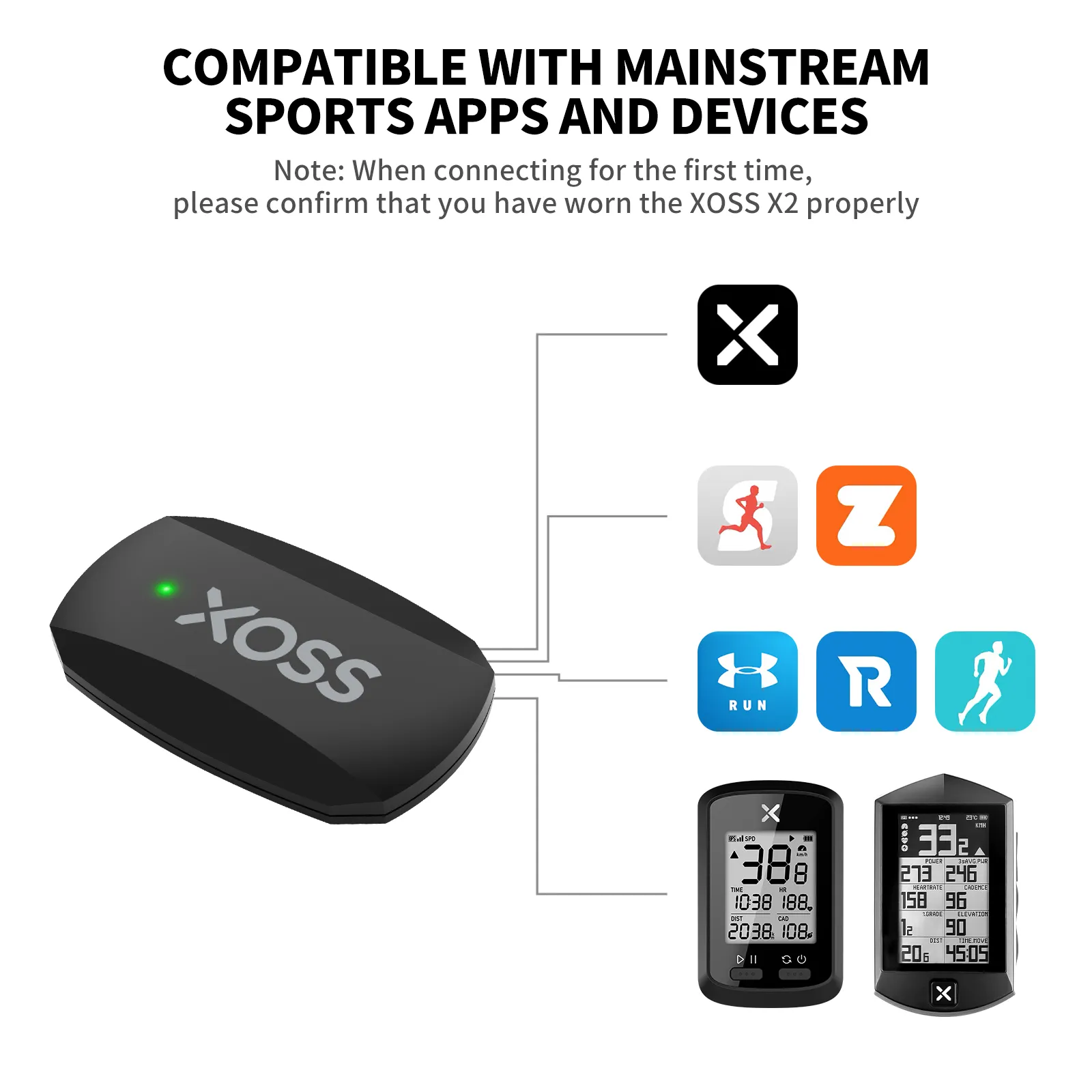 Koleksi AliExpress XOSS X2 tal - Cycling Heart Rate Monitor ulasan dan harga
