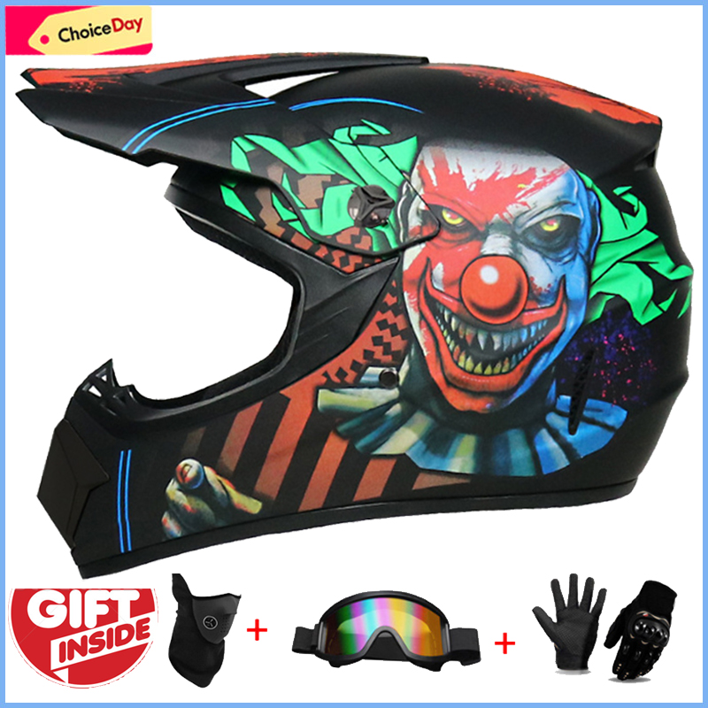 3 Buah Helm Penuh Off-Road Ana - Cycling Protective Gear Kids ulasan dan harga