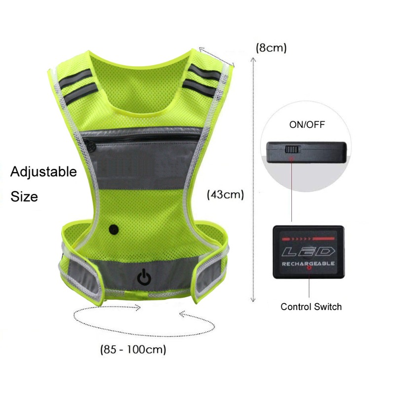 Pakaian Olahraga LED Light Up  - Cycling Visibility Gear ulasan dan harga